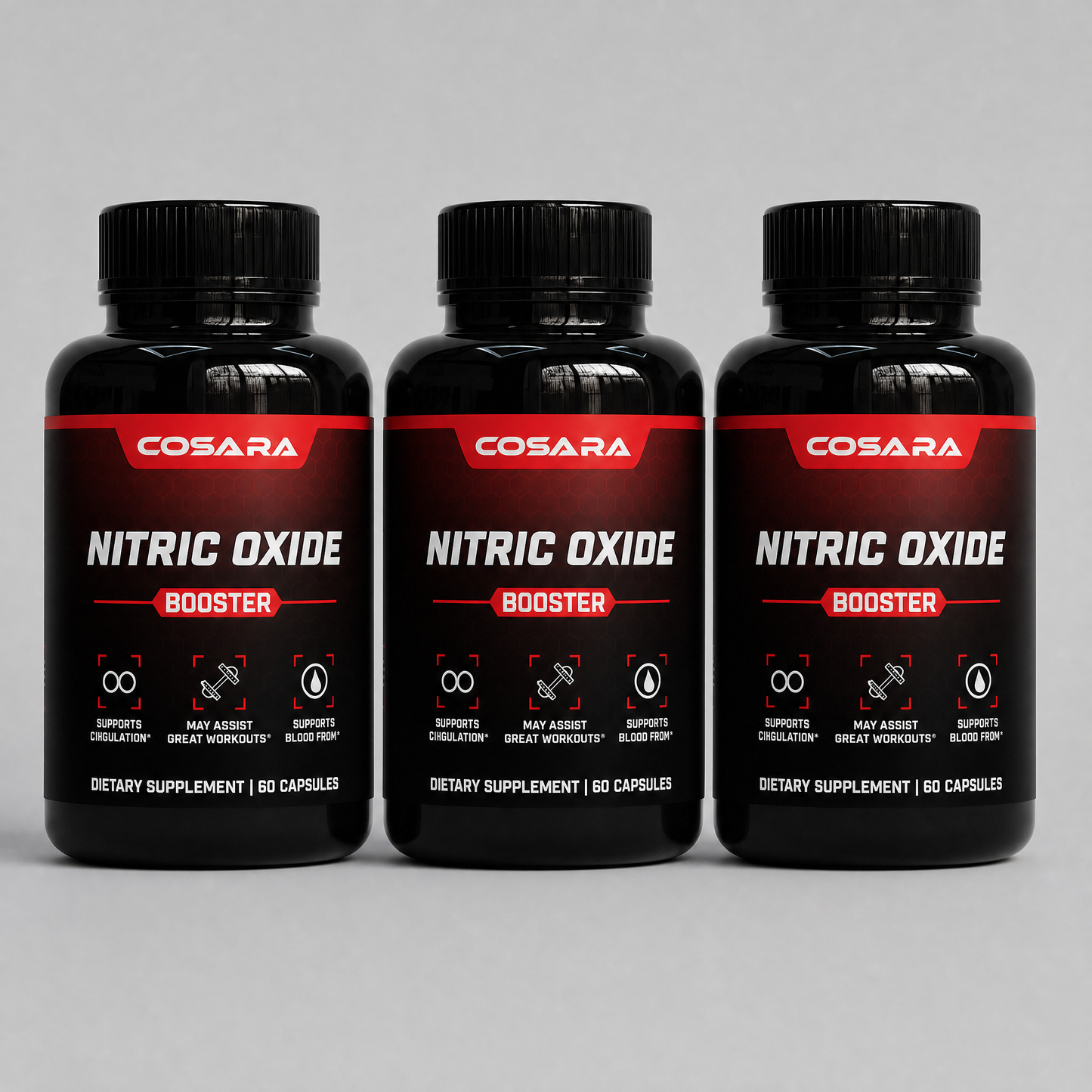 3 Bottles of Nitric Oxide Booster
